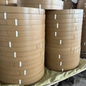 Image of edge banding strips piled up.