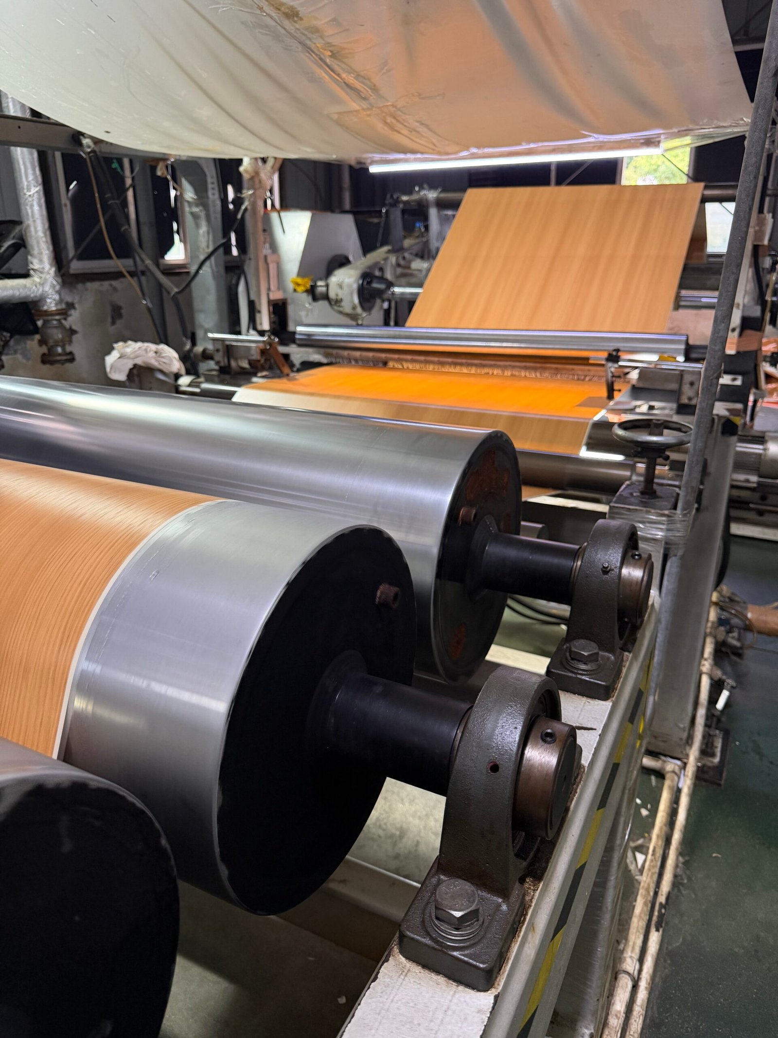 Printing PVC film printing process on production line
